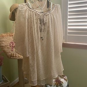 COPY - Fylo Boho Style Top with Bead Detail NWOT